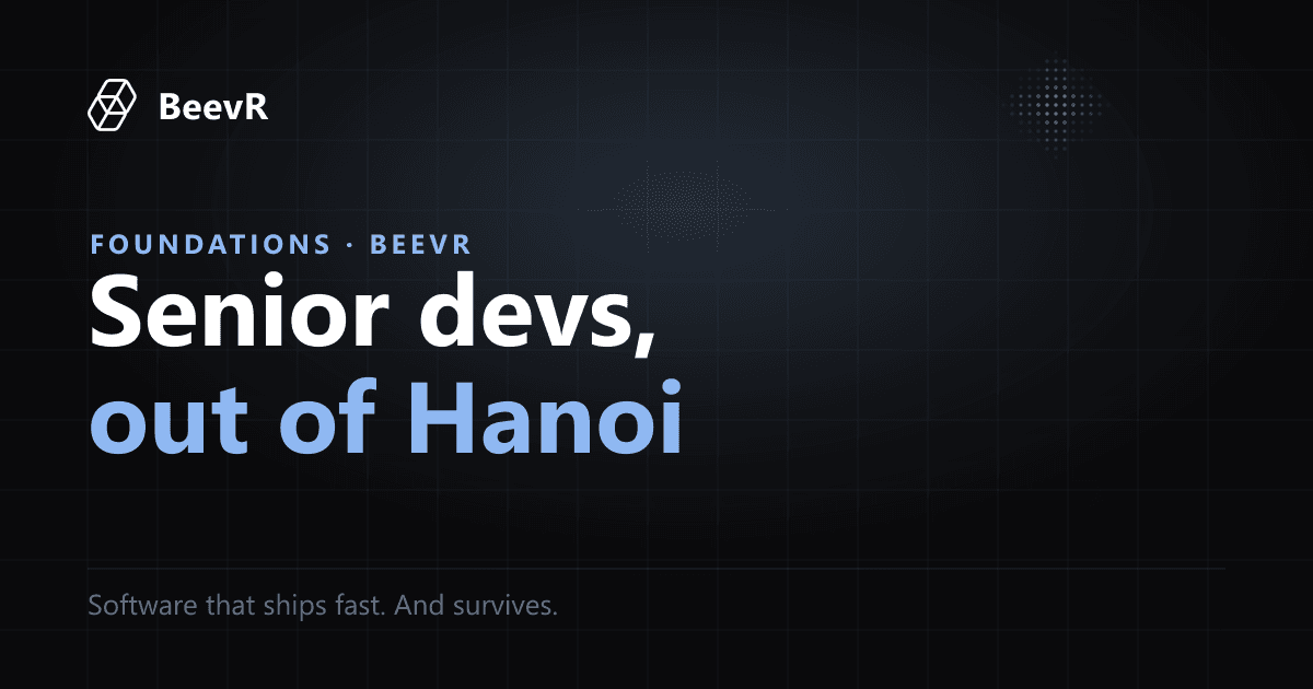 Hanoi Software Development Company: Senior, Fixed-Price, Own the Code