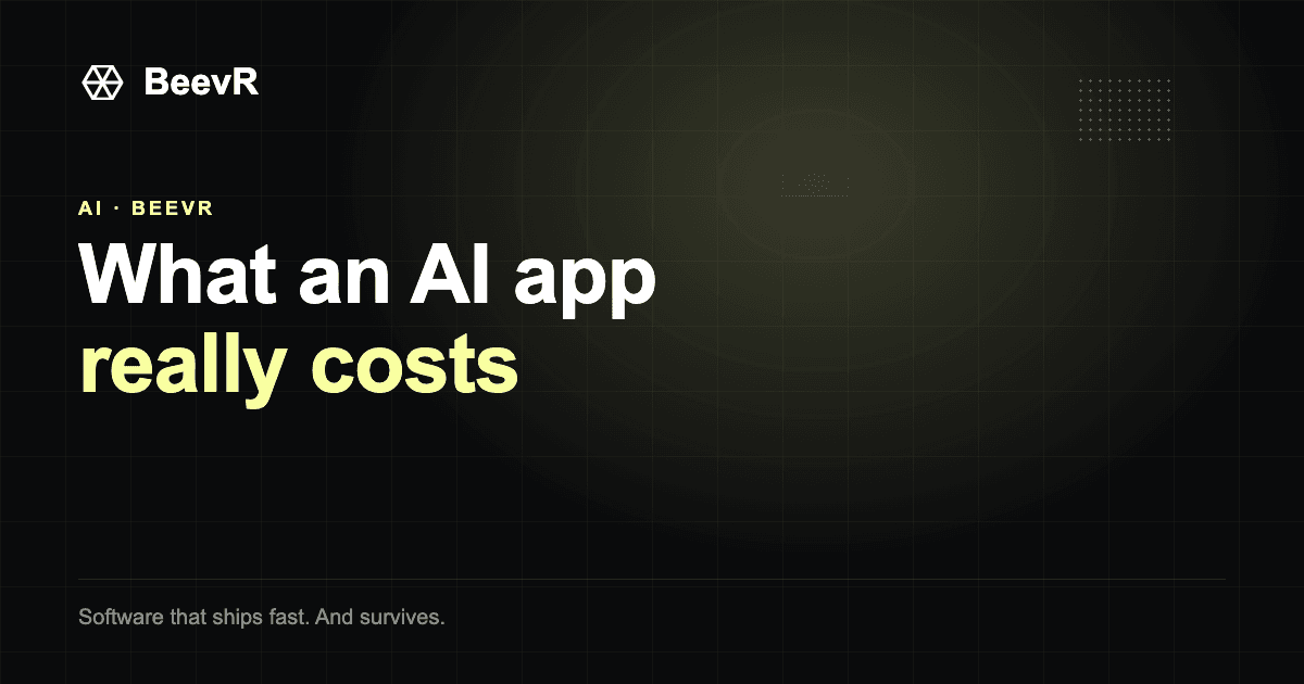 AI App Development Cost 2026: Build + Token Costs by Architecture