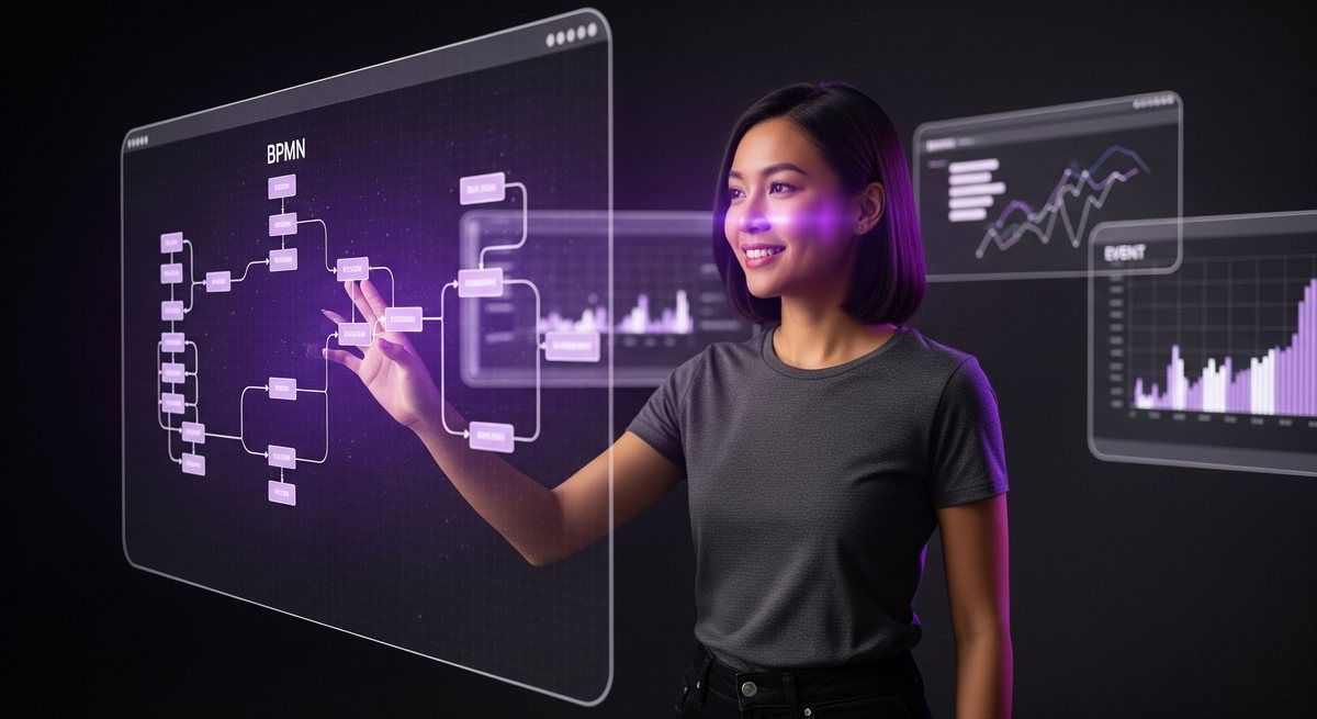 An engineer working with AI-driven dashboards
