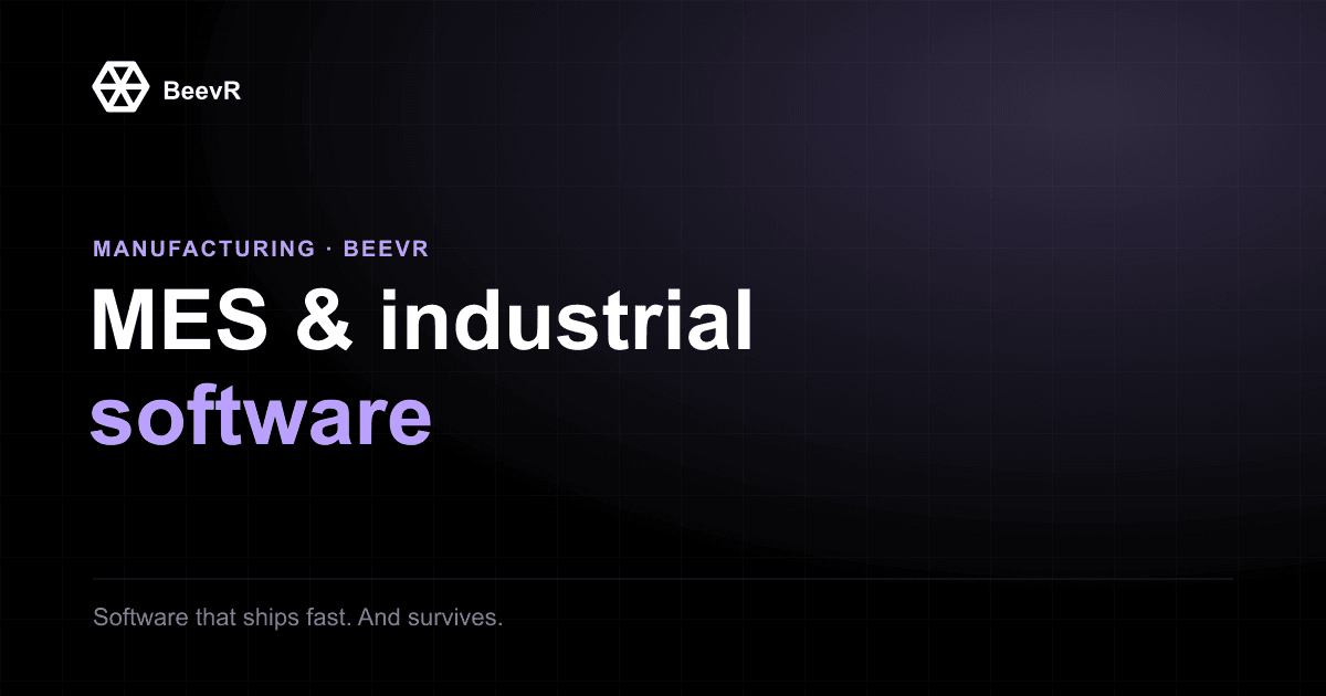 MES & Industrial Software Development with Full Traceability