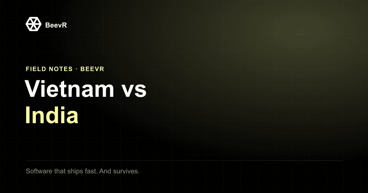 Vietnam vs India for Software Development: A 2026 Quality Comparison